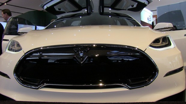 Tesla Model X revealed at the 2013 Detroit Auto Show