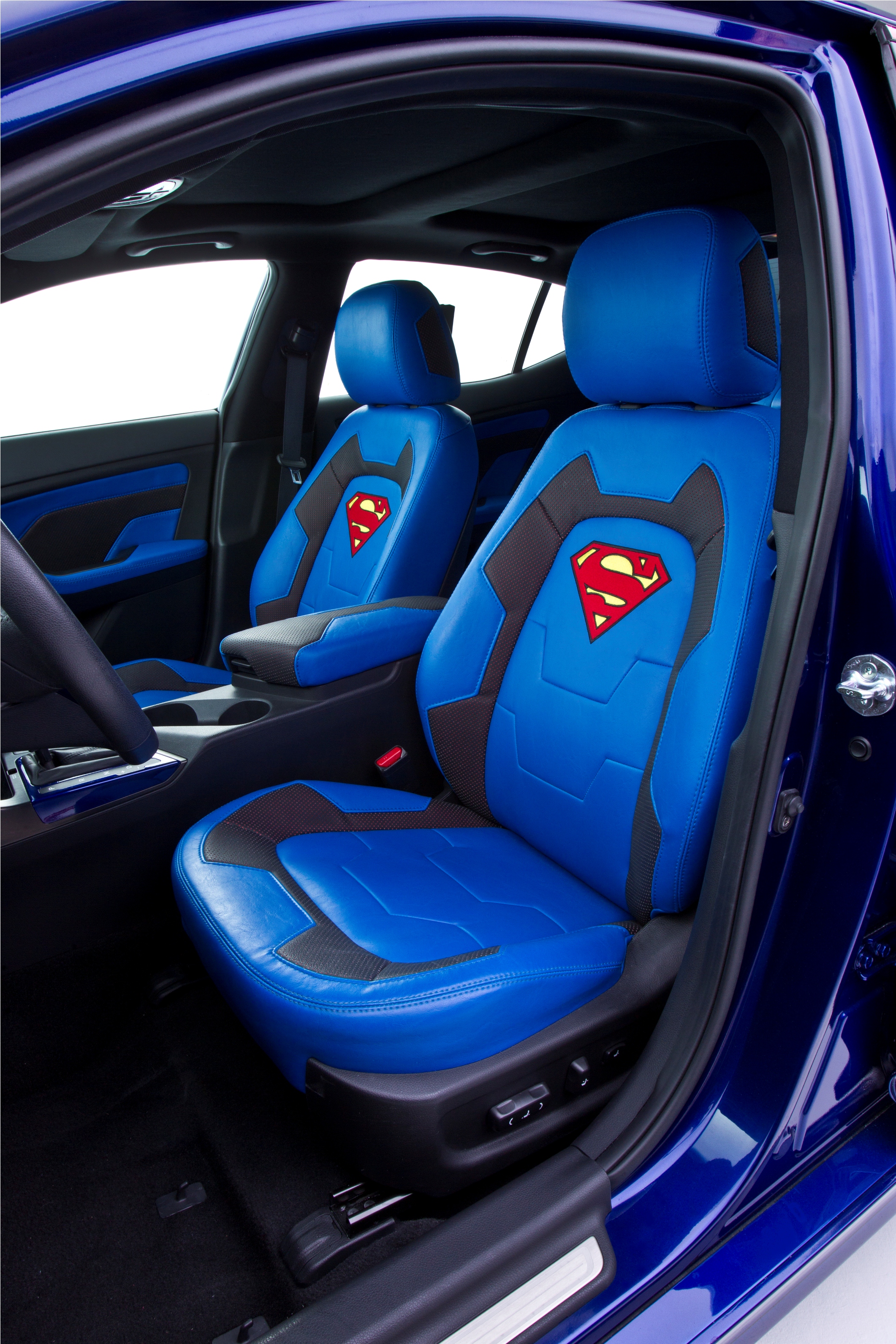 2pc Superman Silver Bucket Seat Covers Superman Seat Covers