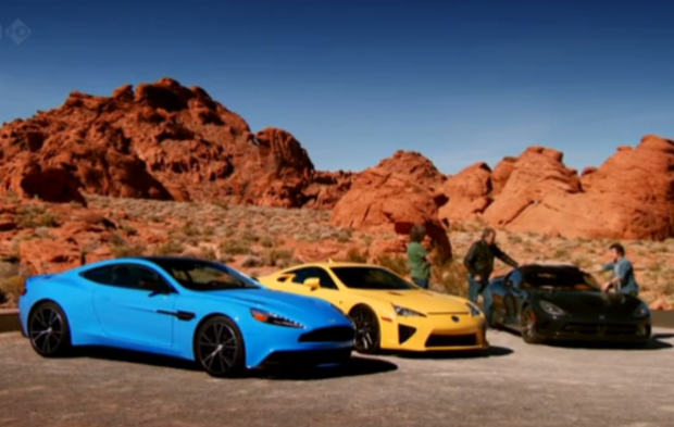 Watch BBC Top Gear Season 19 Episode 2 as the boys battle Viper vs LFA vs Aston Martin