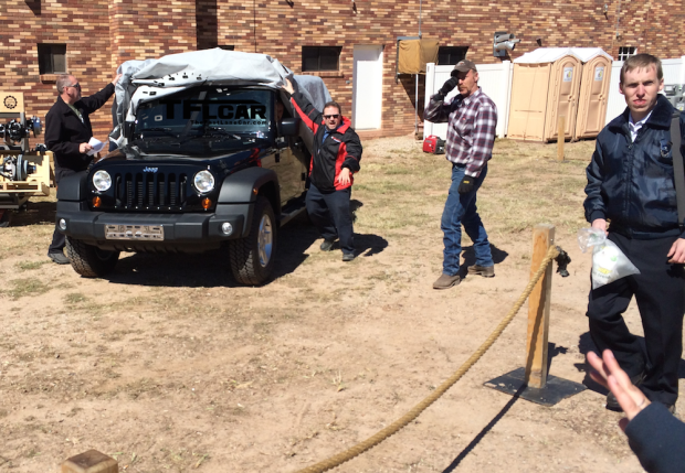 Spotted European Diesel Wrangler in Moab