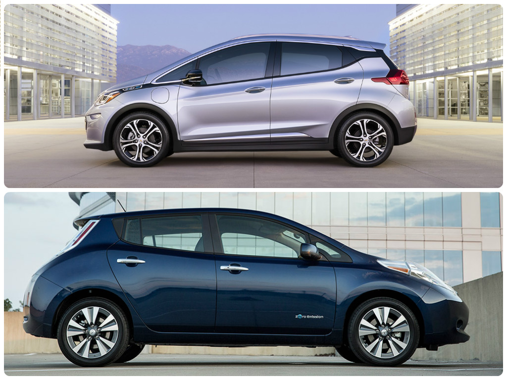2017 Chevrolet Bolt vs 2016 Nissan Leaf EV Mashup Review An Electric
