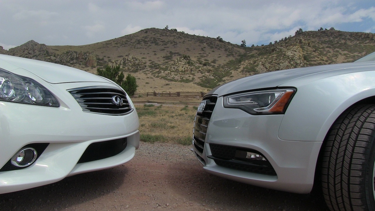 2013 Audi A5 Vs Infiniti G37 Coupe 0 60 Mph Mile High Mashup Review