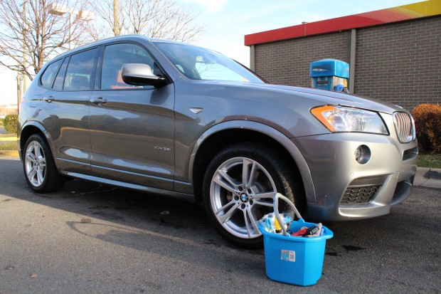 2013 BMW X3 28i M Sport at the carwash.