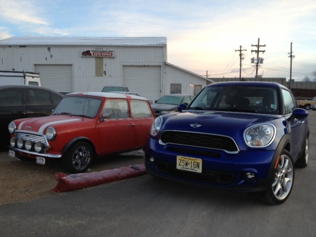 Old and new MINI side by side