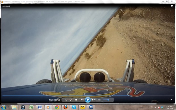 A screen shot from the GoPro footage at the 2012 Toys For Tots Holiday 250.