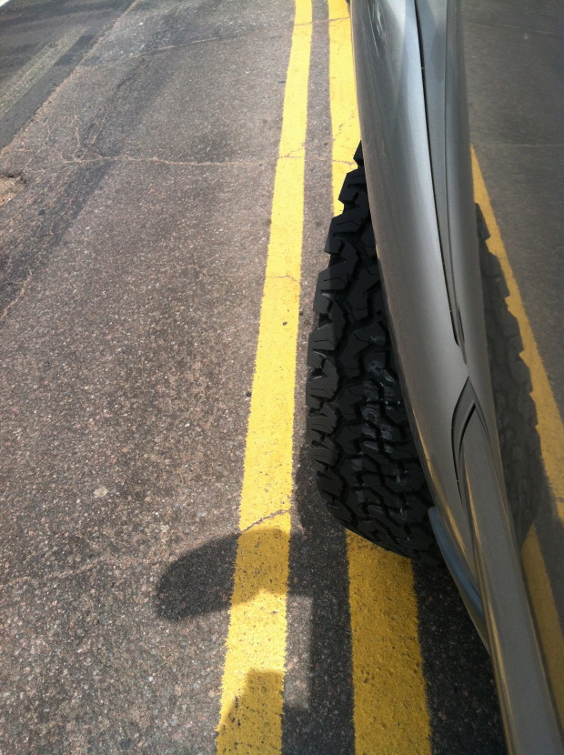 Thick off-road tires help me conquer some awesome trails in the Rocky Mountains.