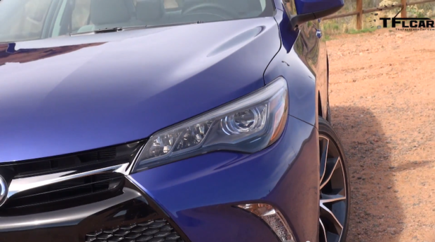 2015, toyota, camry, xse, headlight, video