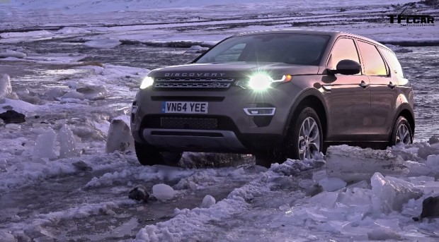 The 2015 Land Rover Discovery Sport proves its ability in the frigid waters of Iceland.
