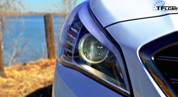 The 2015 Hyundai Sonata Sport 2.0T features menacing front and rear fascia designs.