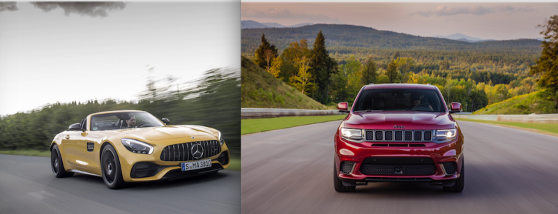 2018 Mercedes-AMG GT C Jeep Grand Cherokee Trackhawk