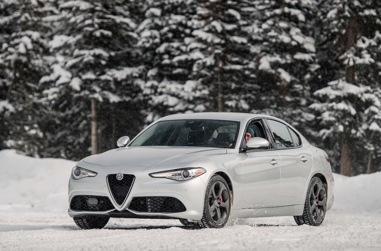 Burning Snow the Alfa Romeo Giulia Ti Makes Gelato out of Snow and Ice