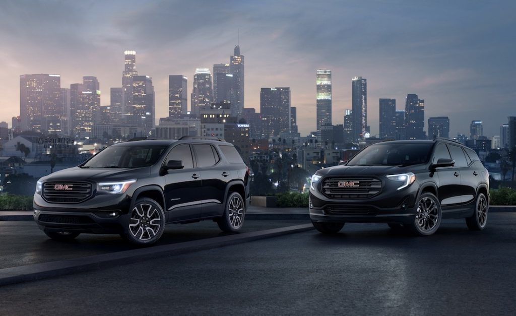 Acadia Vs Terrain >> 2019 Gmc Acadia And Terrain Go Dark In New York With Black Acadia Vs Terrain >> 2019 Gmc Acadia And Terrain Go Dark In New York With Black