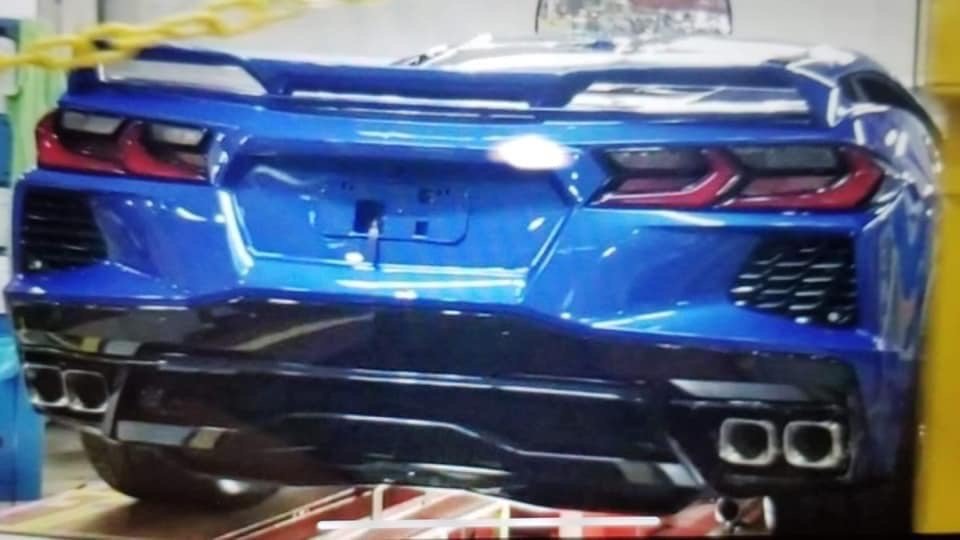 C8 Corvette leaked rear photo