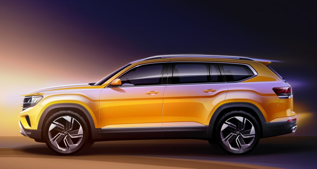 New Design Sketches Preview The 2021 Volkswagen Atlas And Its More Athletic Styling